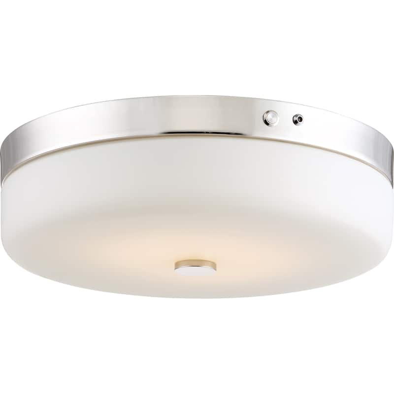 LED EMR Flush Polished Nickel Fixture