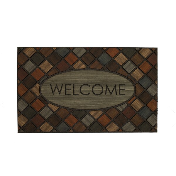 Mohawk Home Doorscapes Mat Welcome Marquetry Doormat (1'6 x 2'6) - 1'6" x 2'6"