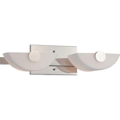 Semi 2 Light Vanity Fixture - Silver