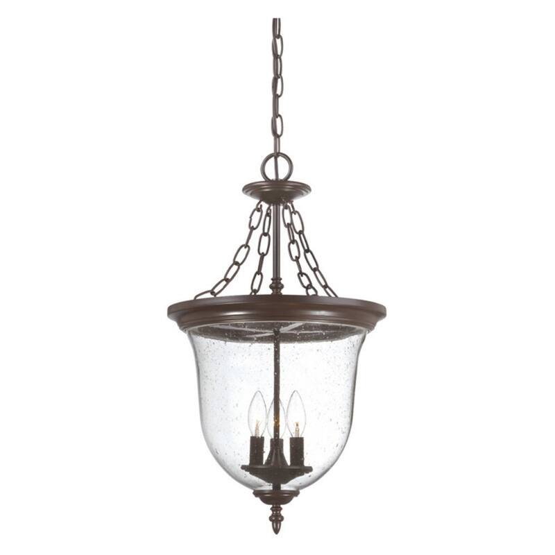 Acclaim Lighting Belle Collection Hanging Lantern 3-Light Outdoor Matte Black Light Fixture