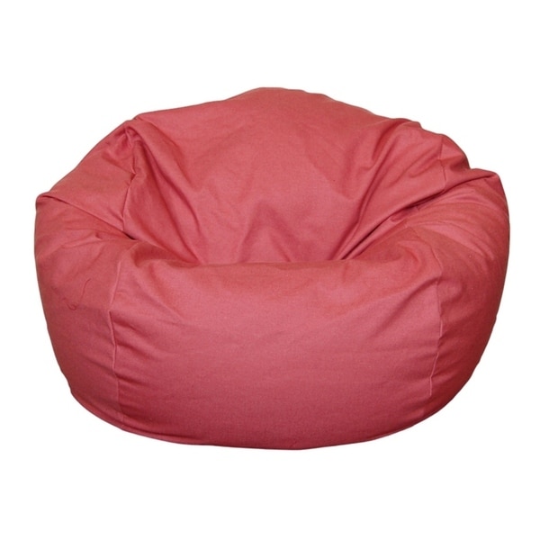 Shop Ahh! Products - 36 Inch Wide Washable Large Bean Bag Chair - Punch Pink Cotton - Free ...