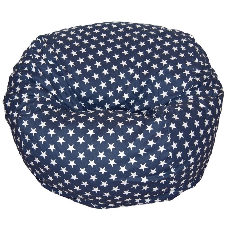 Ahh Products 36 Inch Wide Washable Large Bean Bag Chair Stars Navy Ahh Products 36 Inch Wide Washable Large Bean Bag Chair Stars Navy