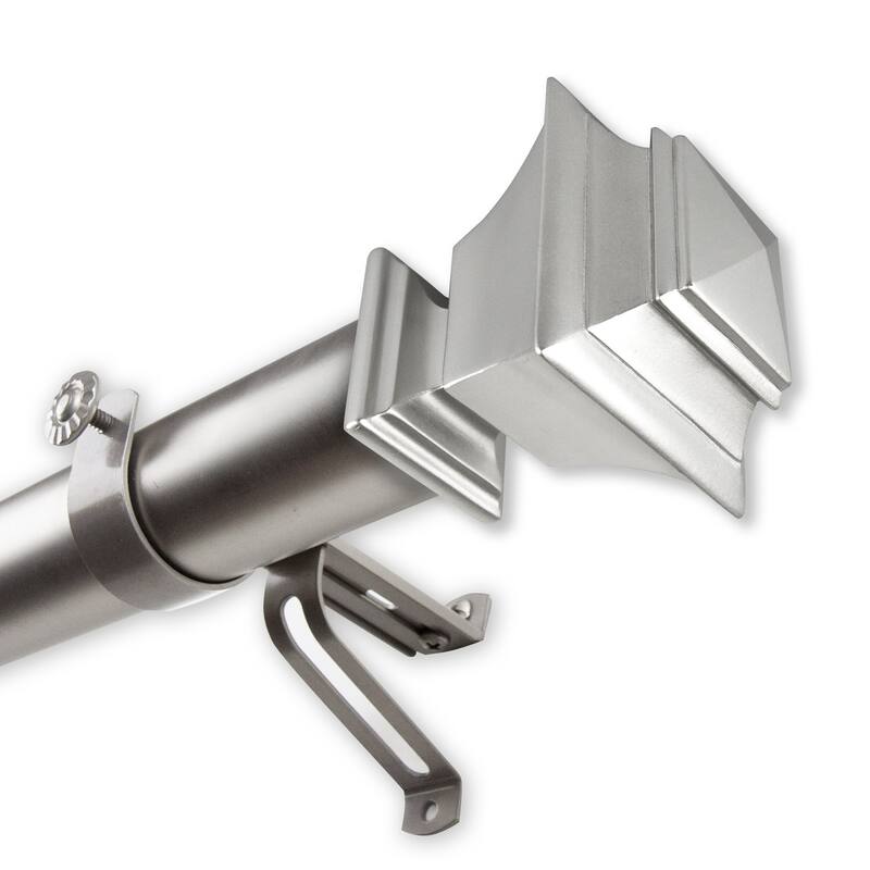 InStyleDesign Schubert 1.5" Custom Cut Length Curtain Rod - 10ft - satin nickel