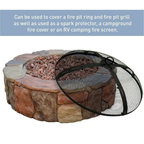 Shop 40 Inch Fire Screen Fire Pit Cover Fire Screen Protector