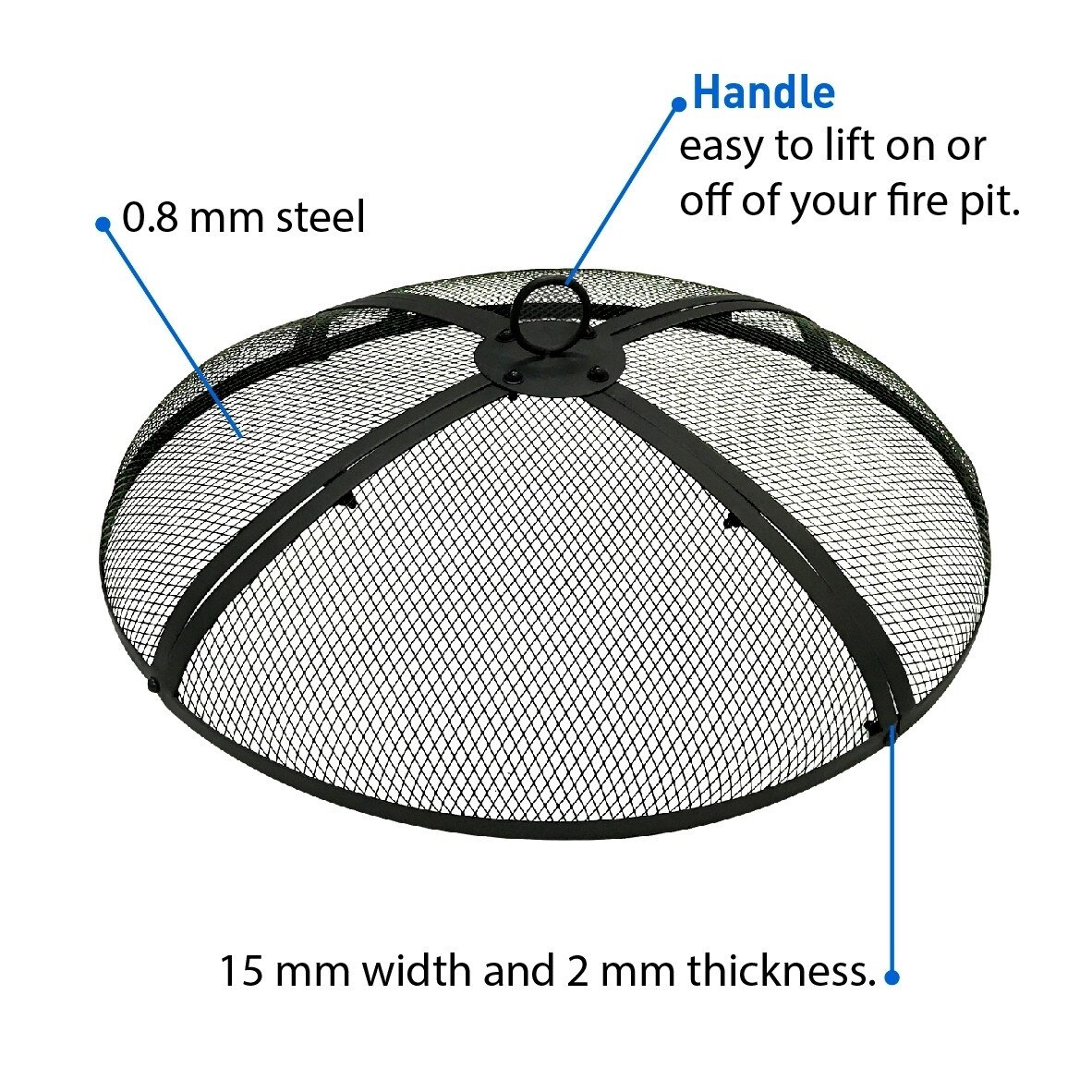 Shop 40 Inch Fire Screen Fire Pit Cover Fire Screen Protector Overstock 18178923