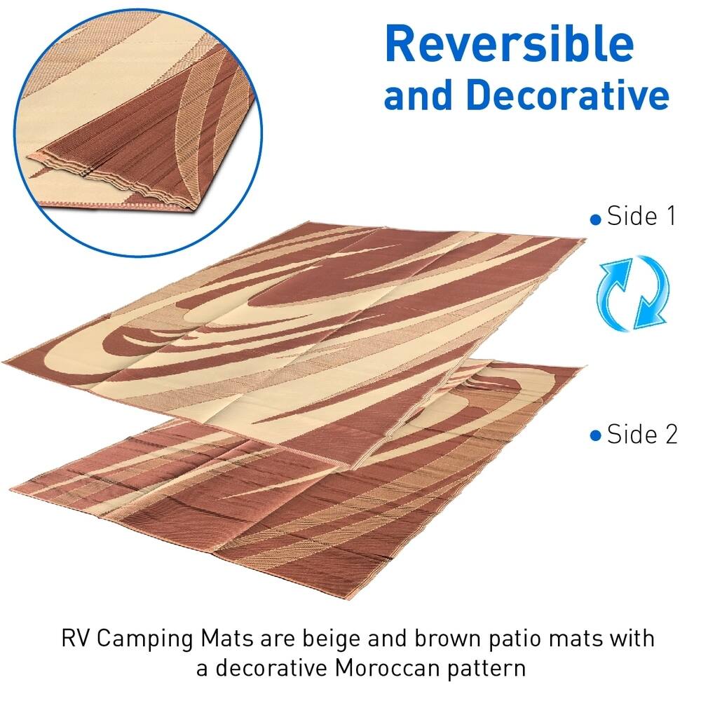 Shop Rv Camping Mats Outdoor Patio Mat Reversible Rv Mat