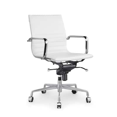 Decade White Modern Classic Aluminum Office Chair