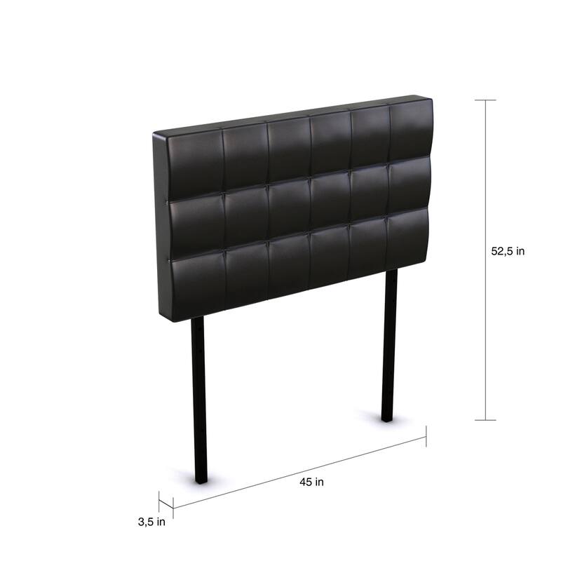 Porch & Den Maltman Twin-size Tufted Button Faux Leather Headboard