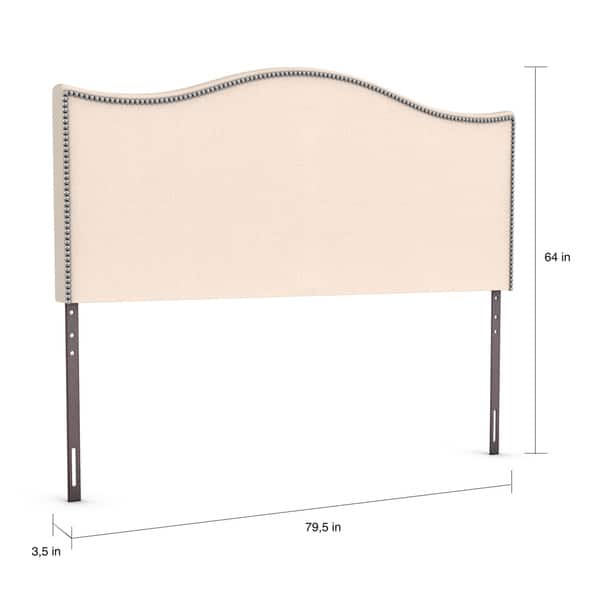 Copper Grove Mountjoy Kingsize Nailhead Upholstered Headboard Bed