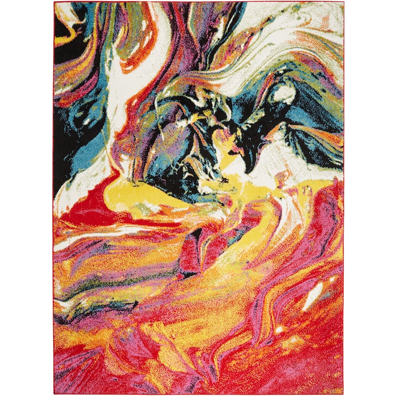Porch & Den Craycombe Multi-colored Area Rug - 5'2 x 7'2
