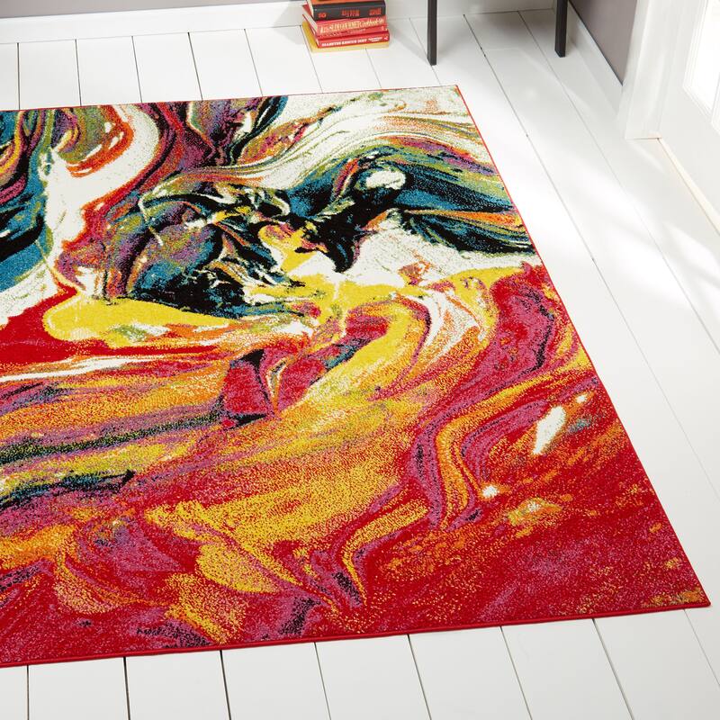 Porch & Den Craycombe Multi-colored Area Rug - 5'2 x 7'2
