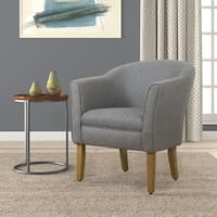 Porch & Den Kingswell Charcoal Modern Barrel Accent Chair