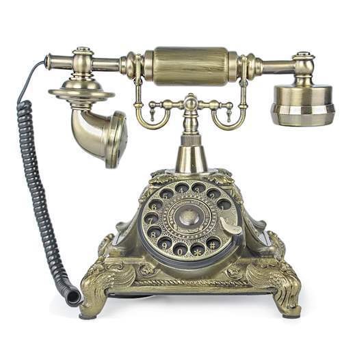 Shop LNC Bronze Retro Vintage Antique Style Rotary Dial Desk LNC Bronze Retro Vintage Antique Style Rotary Dial Desk Telephone Phone Home Living Room Decor - Shop LNC Bronze Retro Vintage Antique Style Rotary Dial Desk