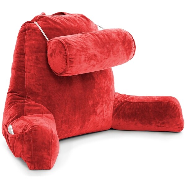 red bed rest pillow