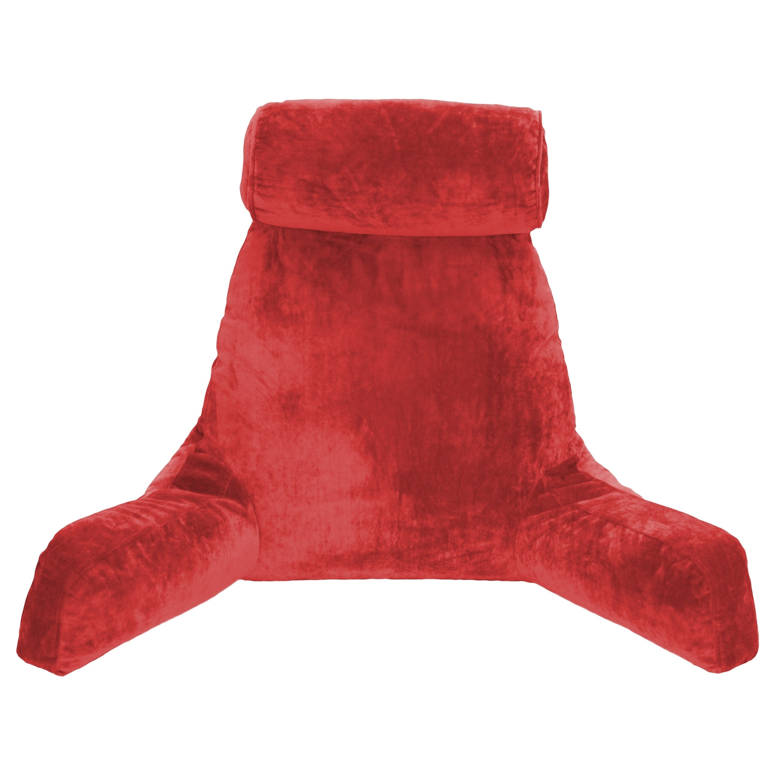 red backrest pillow