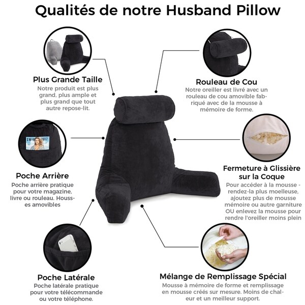 husband bed rest pillow