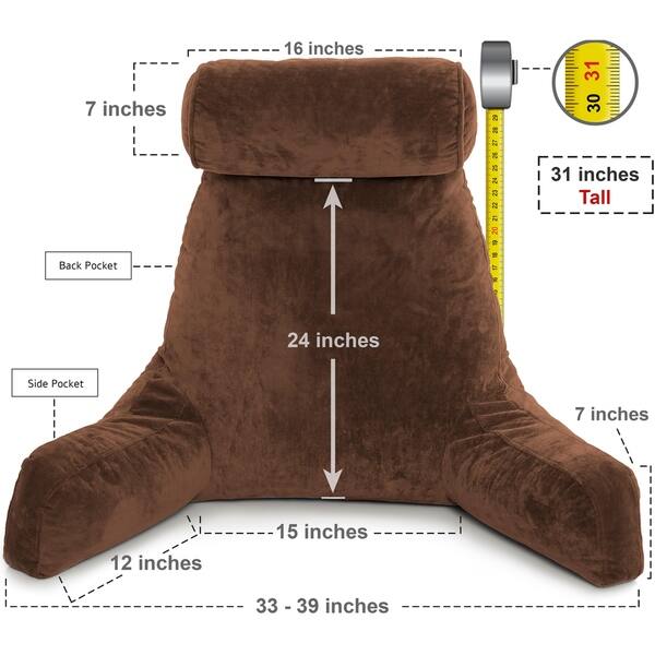 Shop Husband Pillow Bedrest Reading Support Bed Backrest W Arms