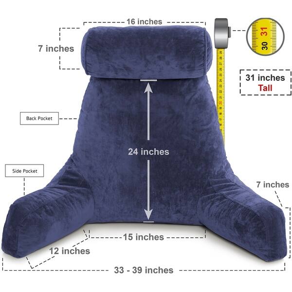 Shop Husband Pillow Bedrest Reading Support Bed Backrest W Arms