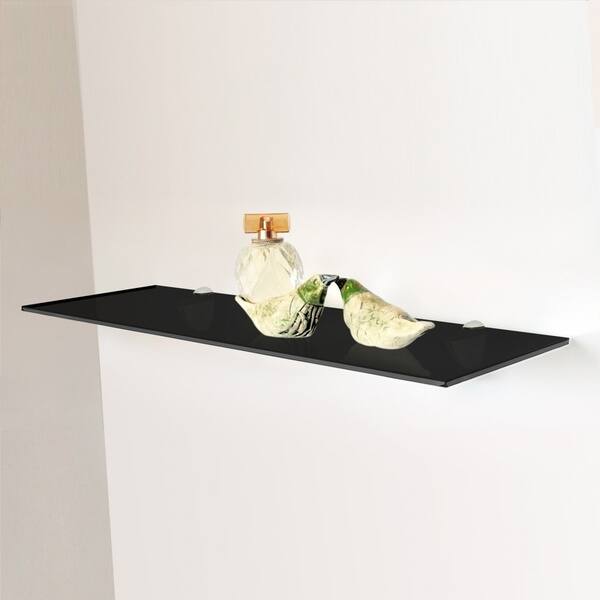 Rectangle Floating Glass Shelf Kit 3 8 Inch Thick Tempered With Many Sizes And Colors Overstock 18182236
