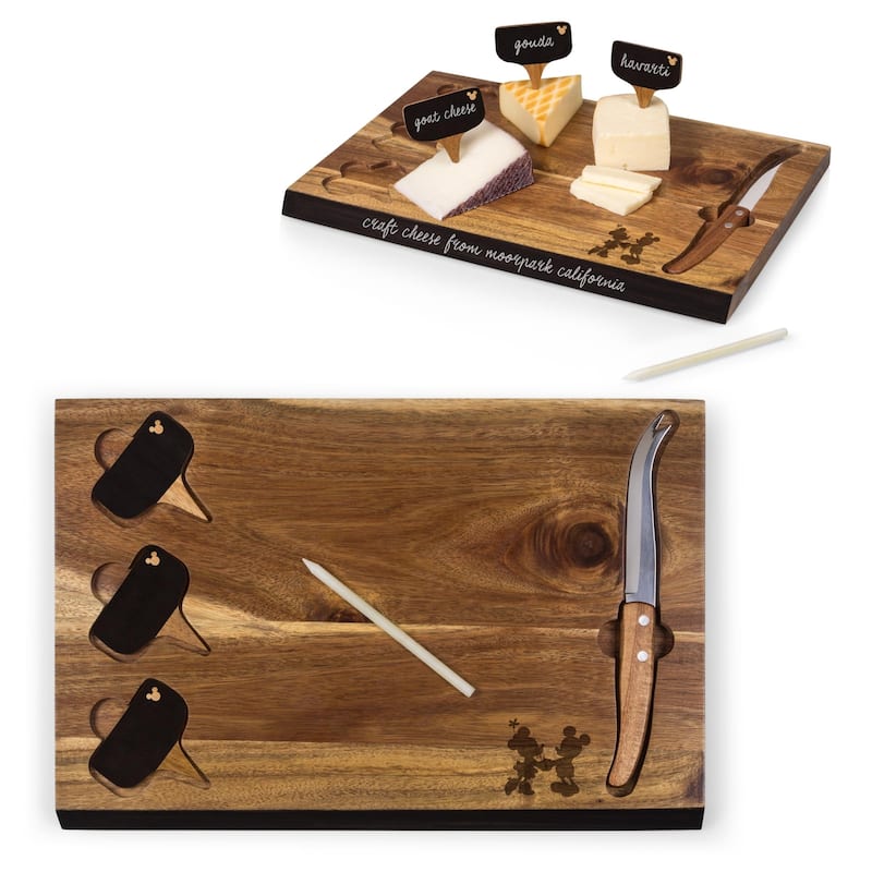 Mickey & Minnie Mouse - Delio Acacia Cheese Board & Tools Set