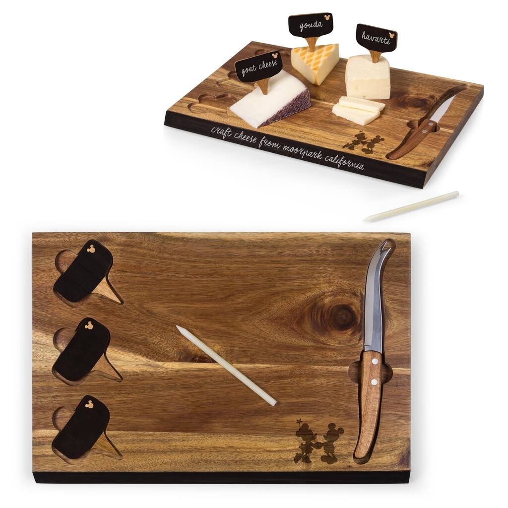 Mickey & Minnie Mouse - Delio Acacia Cheese Board & Tools Set