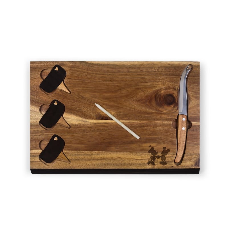 Mickey & Minnie Mouse - Delio Acacia Cheese Board & Tools Set