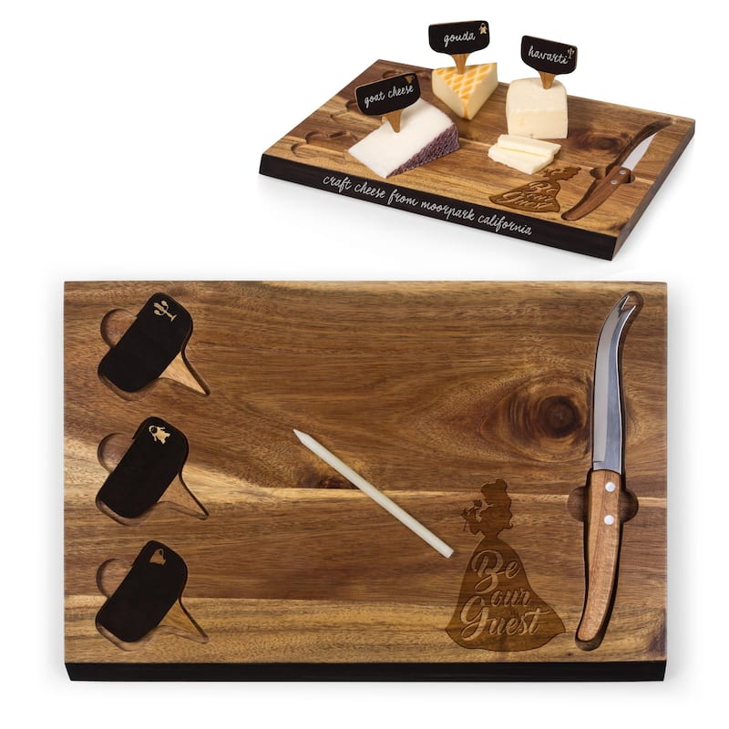 Beauty & the Beast - Delio Acacia Cheese Board & Tools Set