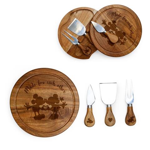 Mickey & Minnie Mouse - Acacia Brie Cheese Board & Tools Set