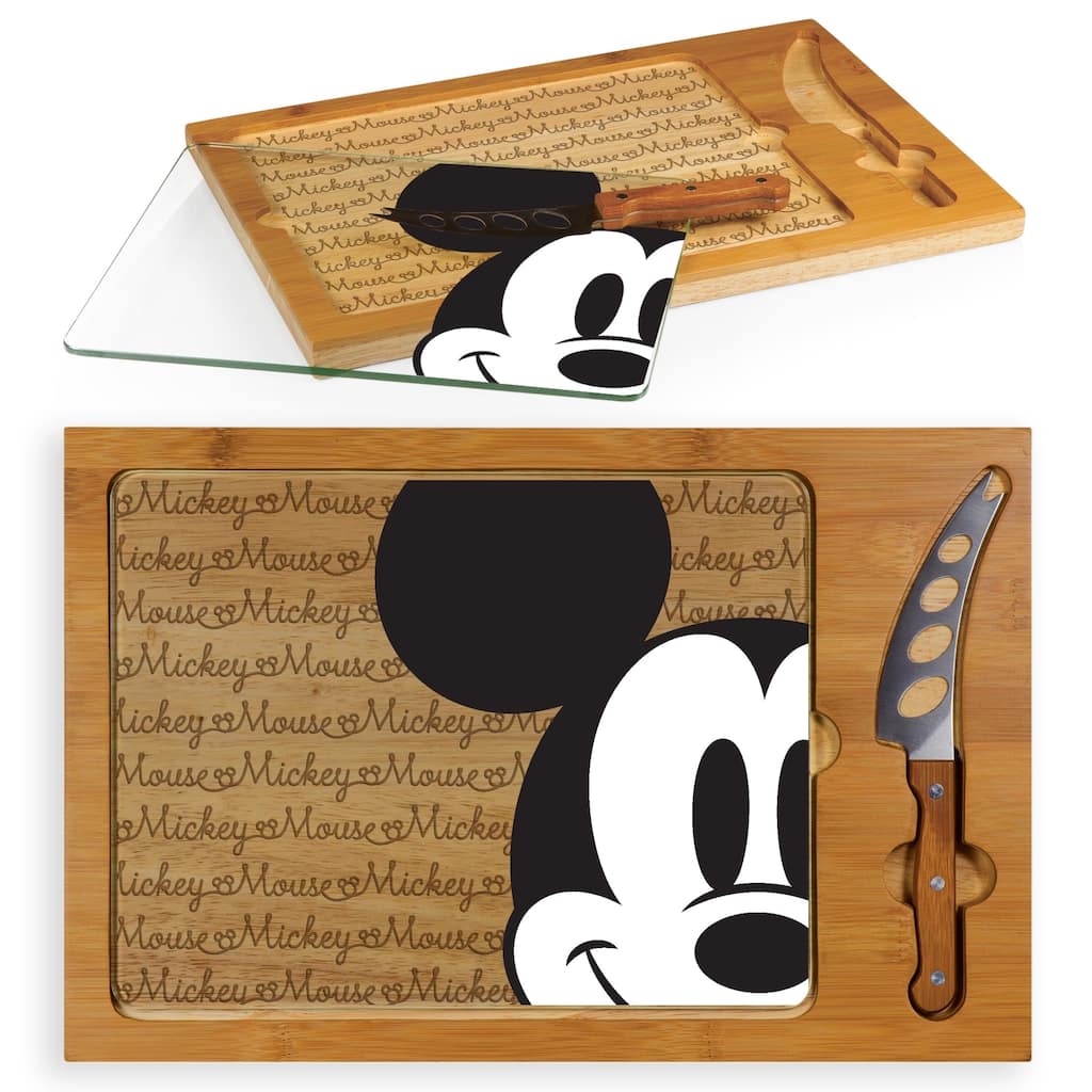 Mickey Mouse - Icon Glass Top Serving Tray & Knife Set