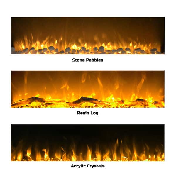 Shop Electric Fireplace Wall Mounted Color Changing Led Flame No