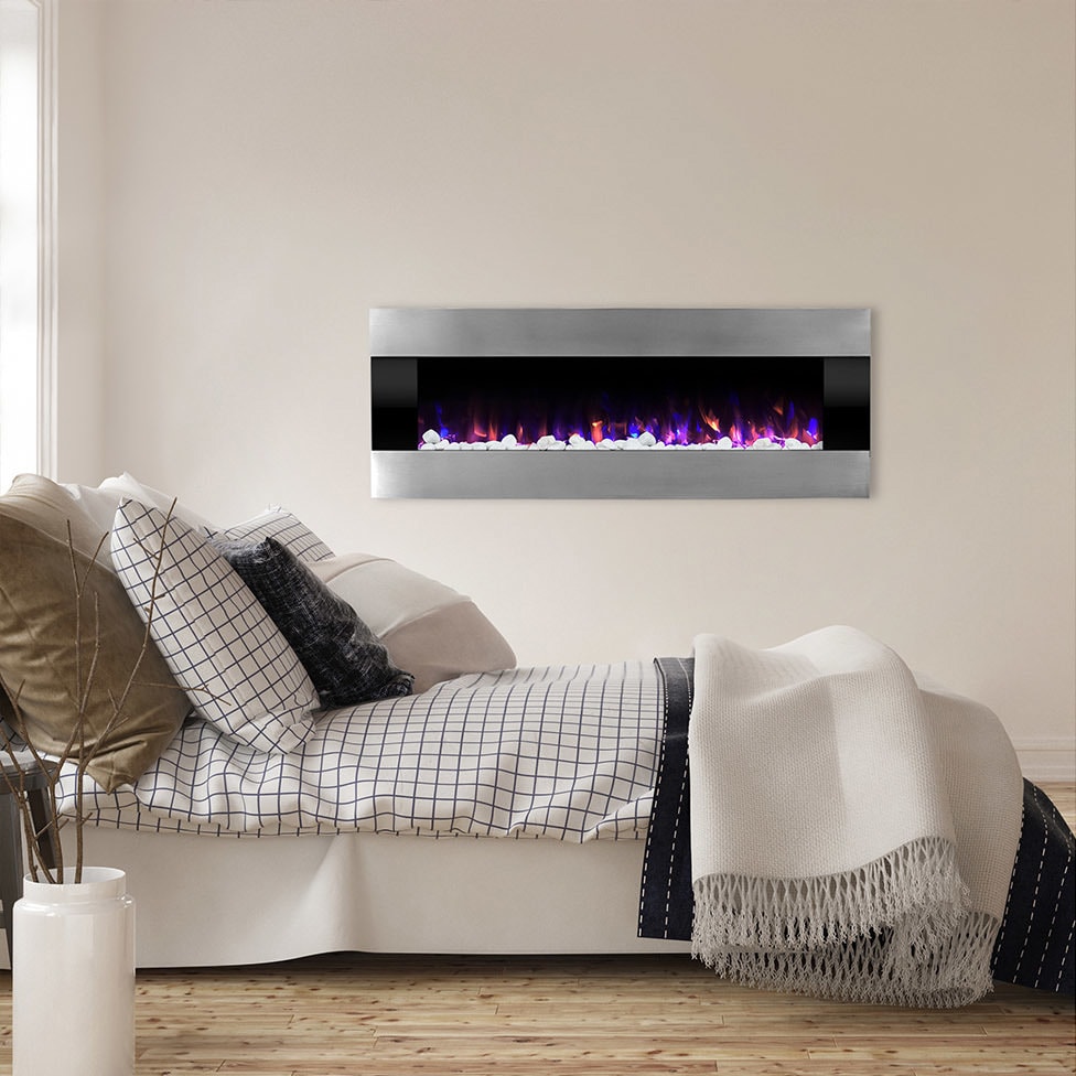 Wall Mounted LED Fire and Ice Flame Electric Fireplace Bed Bath  Beyond  18184485