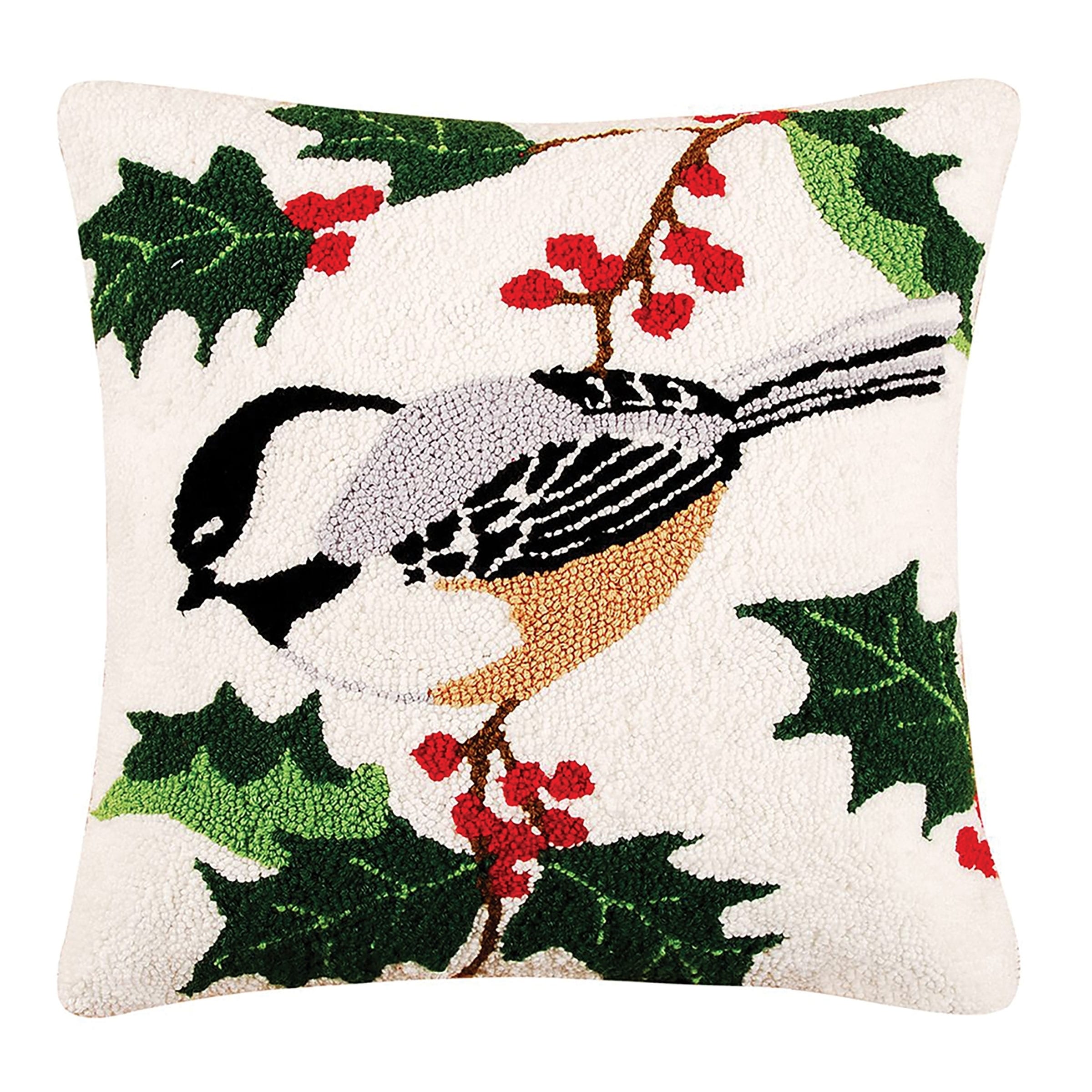 Shop Chickadee Needlepoint 18 Inch Throw Pillow On Sale Free
