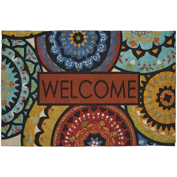 Mohawk Home Doorscapes Estate Mat Spanish Suzani Welcome Doormat (1'11 x 2'11) - 1'11" x 2'11"