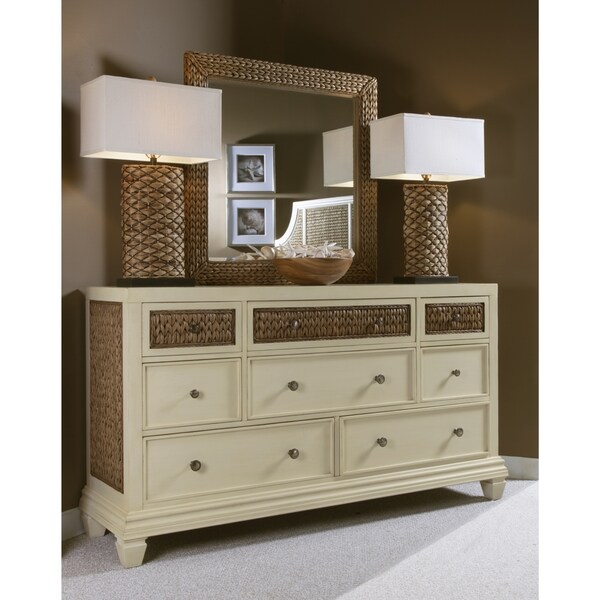 Shop Panama Jack Bridge Hampton Seagrass Frame White Wooden Drawer