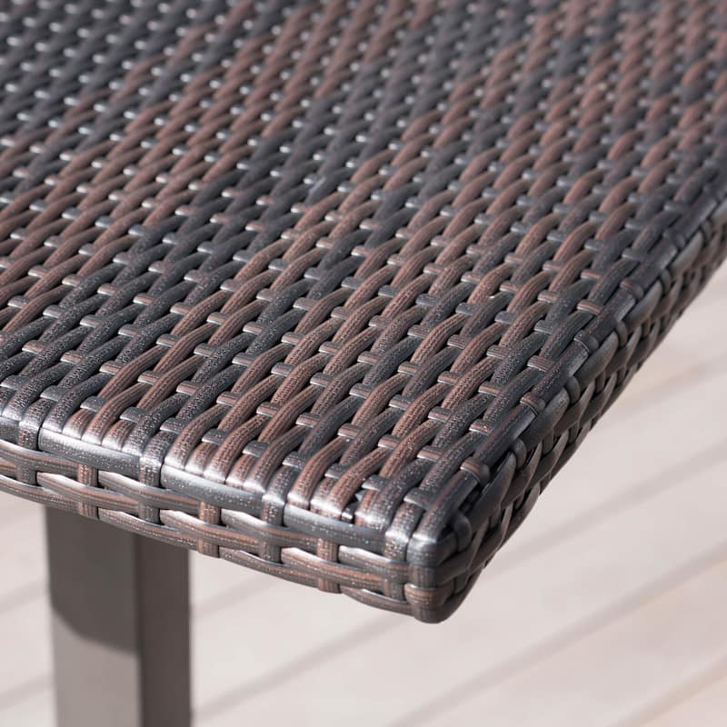 Leo Outdoor 3-piece Wicker 26-inch Square Bar Set by Christopher Knight Home