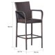 Lala Outdoor 3-piece Wicker 26-inch Square Bar Set by Christopher Knight Home - Thumbnail 6