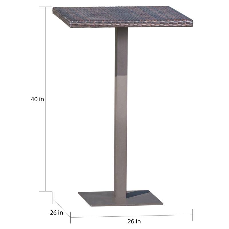 Lala Outdoor 3-piece Wicker 26-inch Square Bar Set by Christopher Knight Home