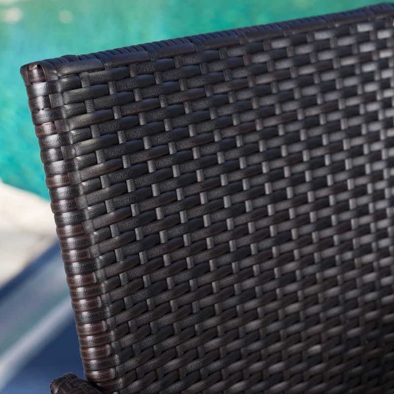 Lala Outdoor 3-piece Wicker 26-inch Square Bar Set by Christopher Knight Home