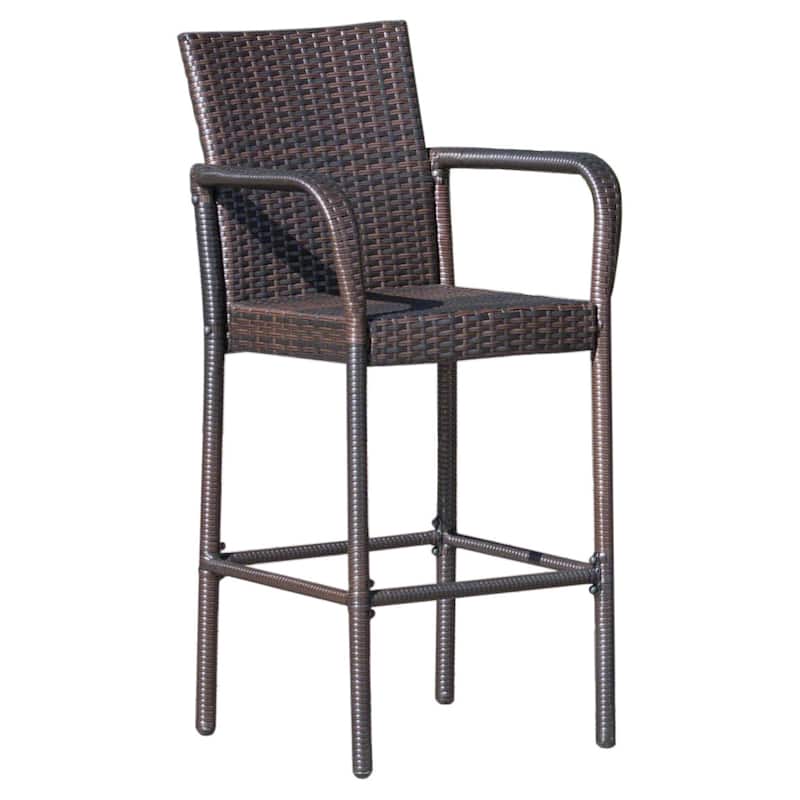 Lala Outdoor 3-piece Wicker 26-inch Square Bar Set by Christopher Knight Home