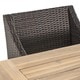 preview thumbnail 6 of 4, Stuart Outdoor 6-piece Rectangle Wood Wicker Dining Set with Cushions by Christopher Knight Home