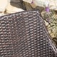preview thumbnail 6 of 19, Ryan Outdoor 5-piece Round Wicker Wood Dining Set with Cushions by Christopher Knight Home