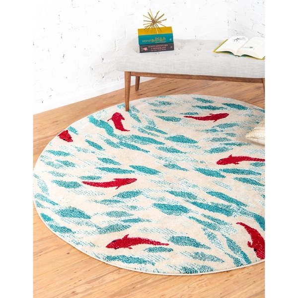 Unique Loom Shoal Capri Round Rug - 6' 0 x 6' 0