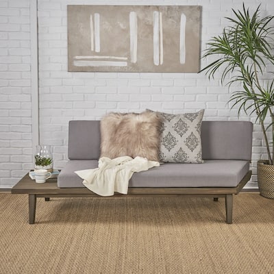 Christopher Knight Home Eulah Minimalist Wood and Fabric Left-Sided Sofa