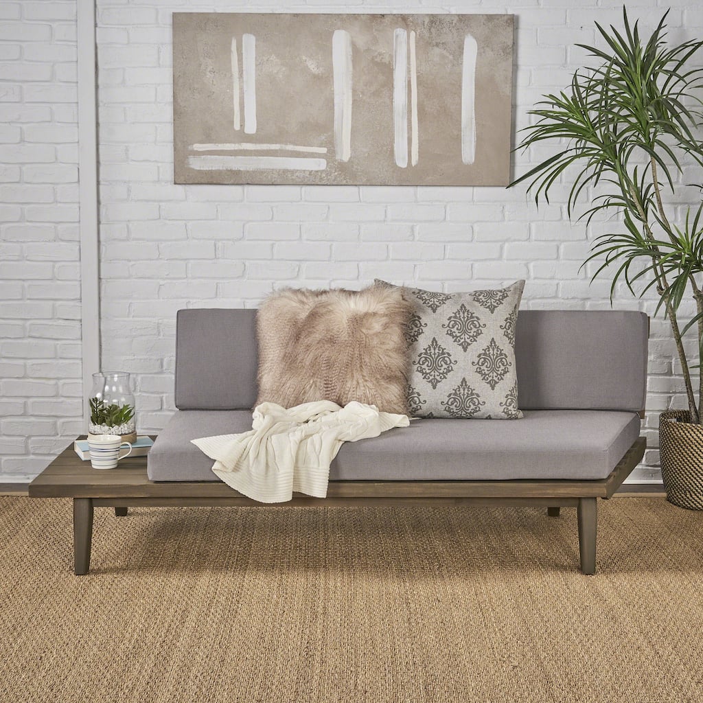 Christopher Knight Home Eulah Minimalist Wood and Fabric Left-Sided Sofa