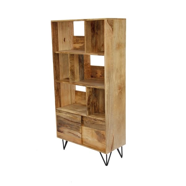 Shop Industrial Design Wooden Bookshelf Display Cabinet Natural