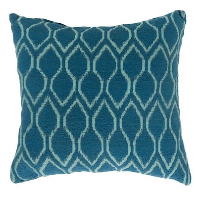 MAE Contemporary Small Pillow With Fabric, Blue, Set of 2