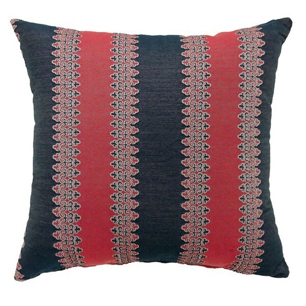 LARA Contemporary Big Pillow With fabric, Red & Blue, Set of 2