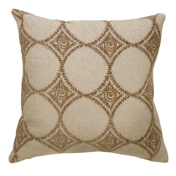 RIYA Contemporary Small Pillow With patterned fabric, Beige , Set of 2