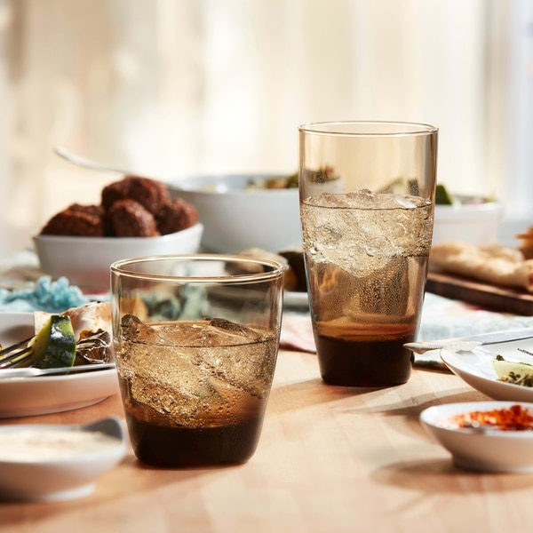 Libbey Classic Mocha 16-Piece Tumbler and Rocks Glass Set