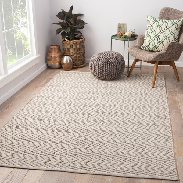 Dartmoor Grey and White Geometric Handmade Area Rug (8' x 11') - 7'10" x 10'10"